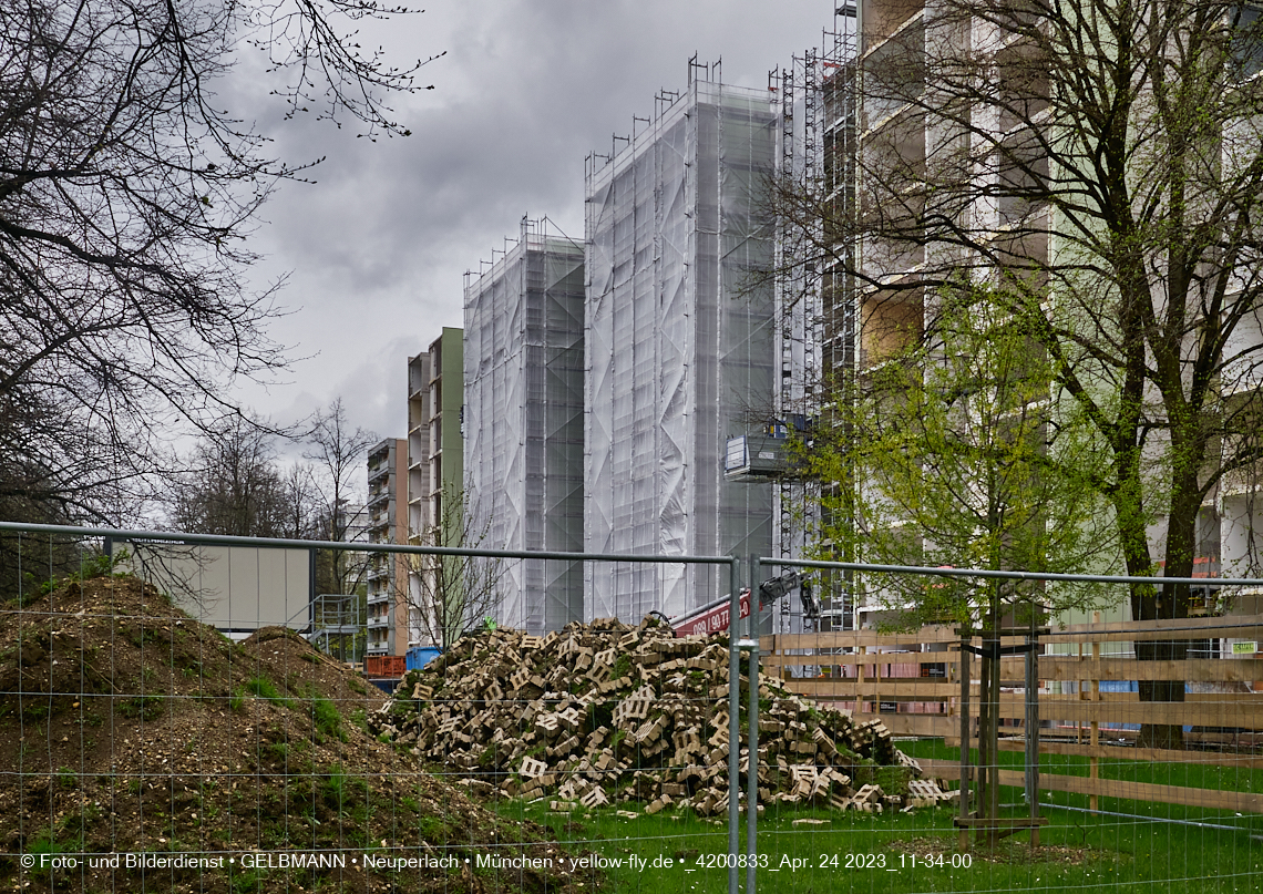 24.04.2023 - Baustelle der Großsanierung Kurt-Eisner-Straße in Neuperlach